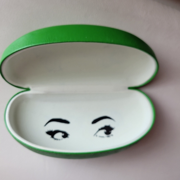 kate spade Sunglass Eyeglasses Case ~ Kelly Green ~ Wink-Wink Motif FINAL PRICE - Picture 3 of 13